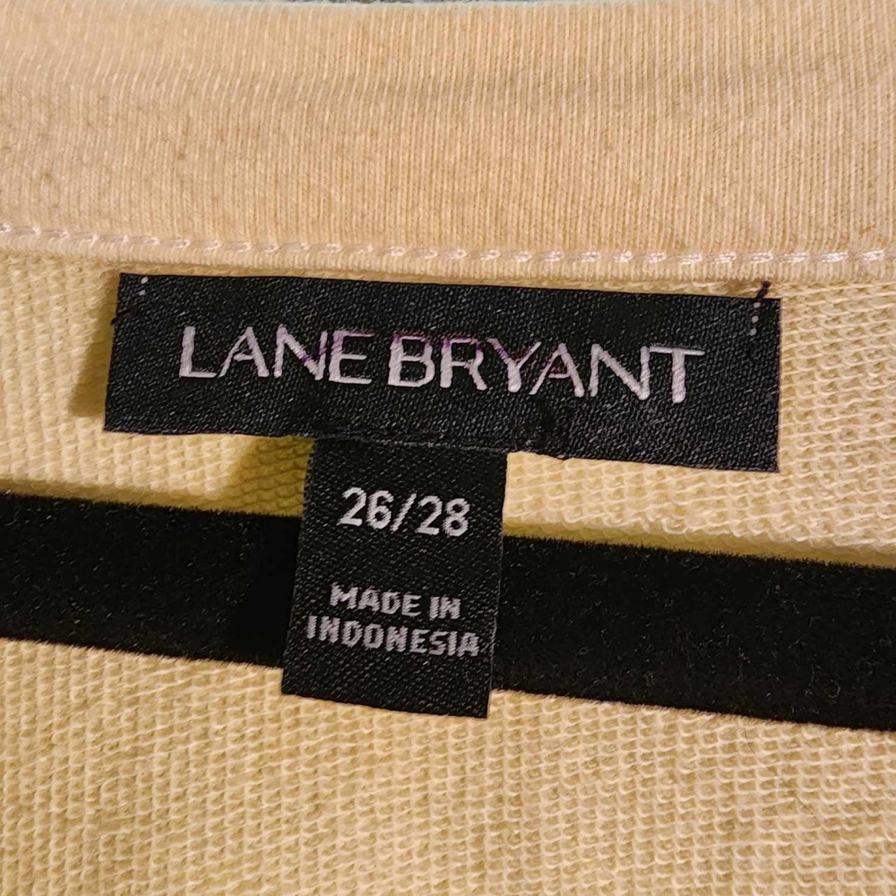 Lane Bryant french terry sweatshirt size 26/28 NWOT in buttery yellow. - Picture 3 of 7